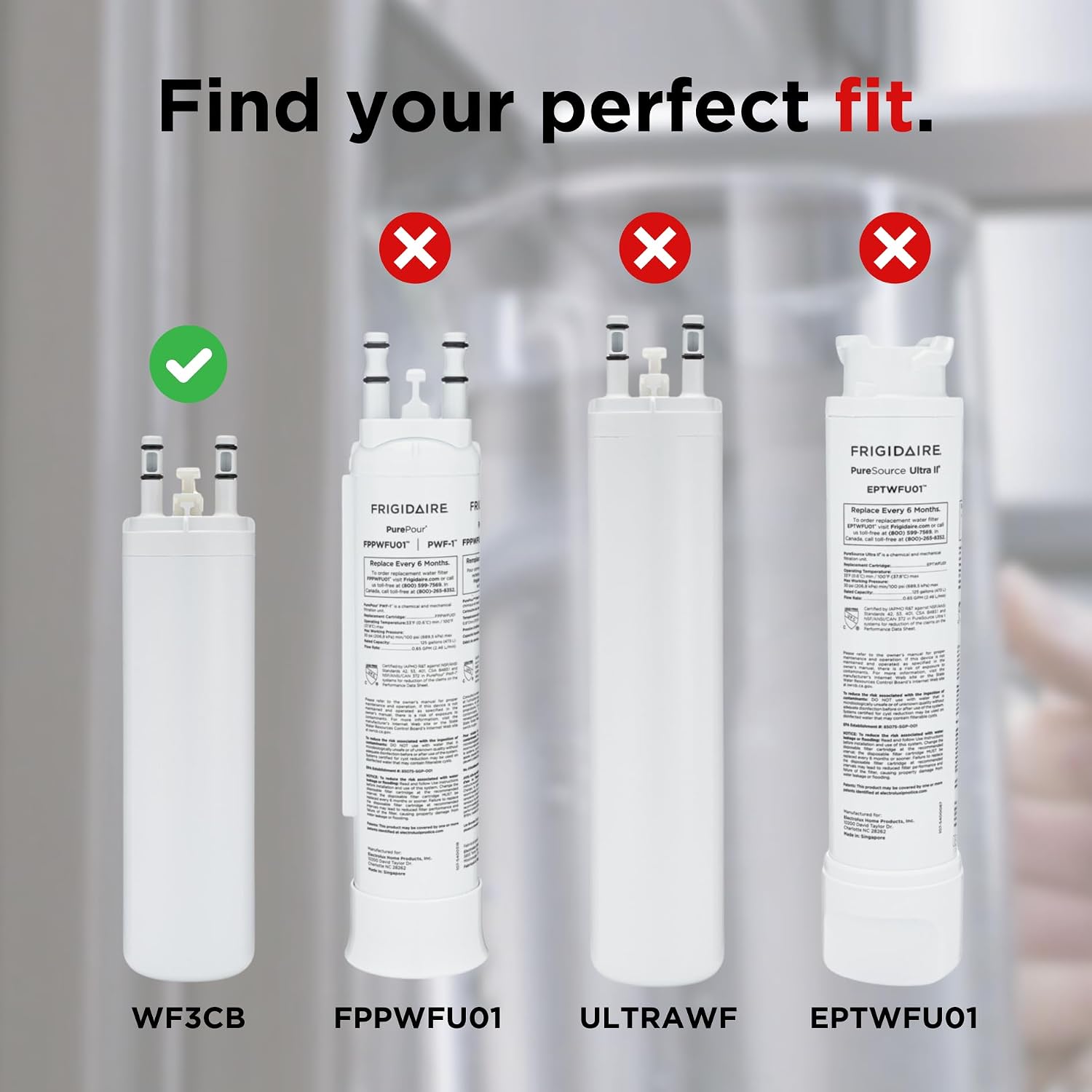 Frigidaire WF3CB Refrigerator Water Filter Replacement, White, 1 Count - Image 3