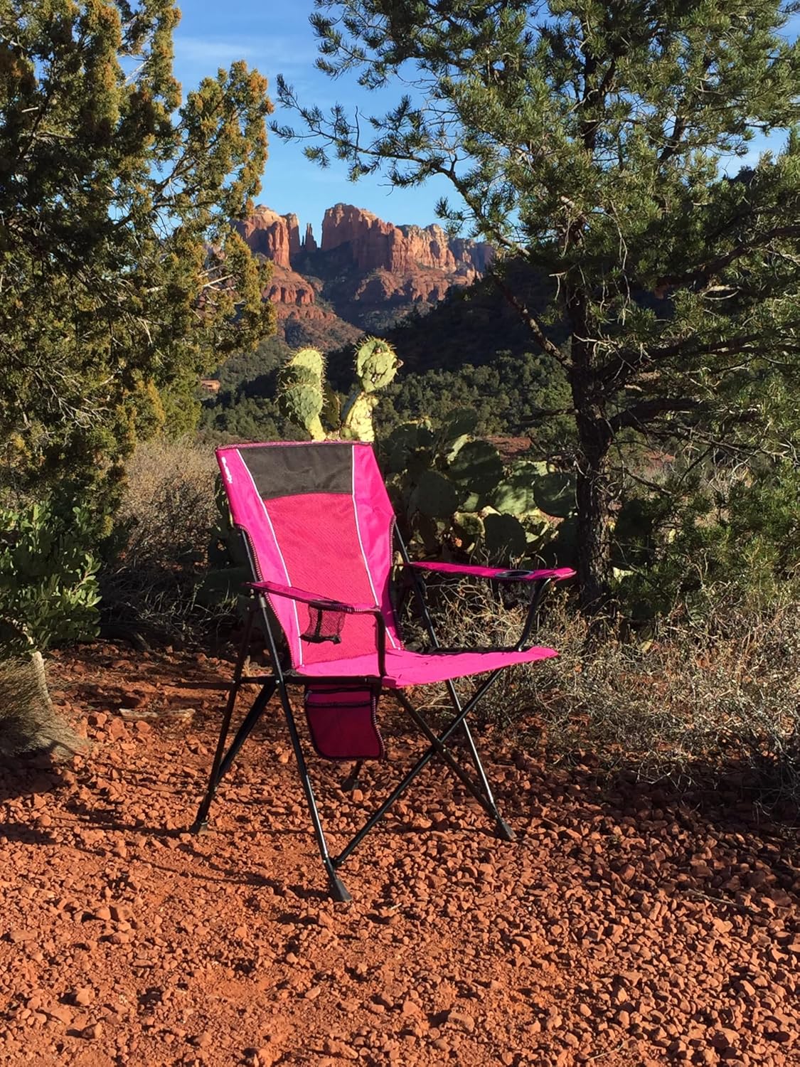 Kijaro Dual Lock Portable Camping Chairs - Enjoy the Outdoors with a Versatile Folding Chair for Sports, Lawn - Dual Lock Feature Locks Position – Hanami Pink - Image 2