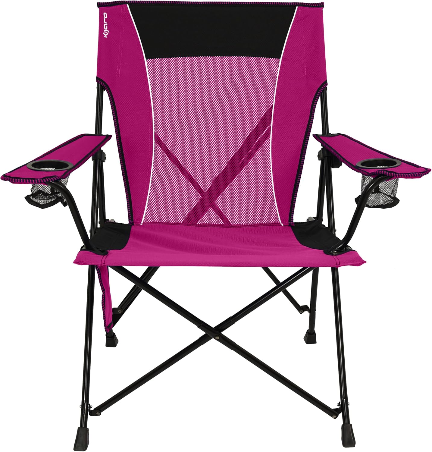 Kijaro Dual Lock Portable Camping Chairs - Enjoy the Outdoors with a Versatile Folding Chair for Sports, Lawn - Dual Lock Feature Locks Position – Hanami Pink - Image 4