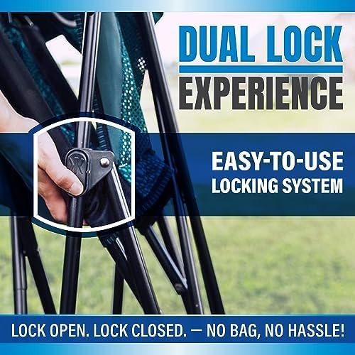 Kijaro Dual Lock Portable Camping Chairs - Enjoy the Outdoors with a Versatile Folding Chair for Sports, Lawn - Dual Lock Feature Locks Position – Hanami Pink - Image 7
