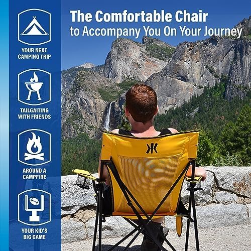 Kijaro Dual Lock Portable Camping Chairs - Enjoy the Outdoors with a Versatile Folding Chair for Sports, Lawn - Dual Lock Feature Locks Position – Hanami Pink - Image 10