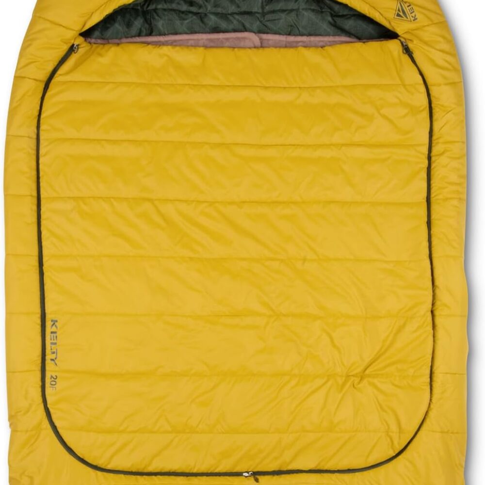 Kelty Tru.Comfort Doublewide 20 Degree Sleeping Bag – Two Person Synthetic Camping Sleeping Bag for Couples & Family Camping